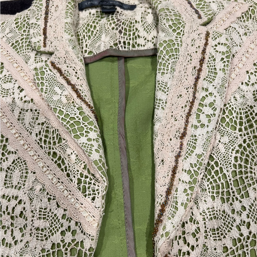 Lace cropped blazer - Picture 3 of 4